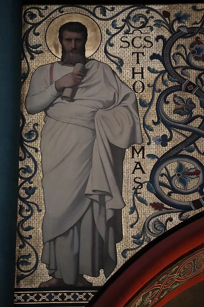 Hippolyte Flandrin - Murales dell'Abbazia di Saint, Germain, des, Prés, Apostolo Tommaso